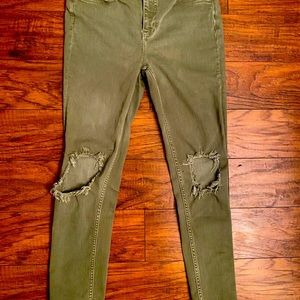 Free people army green jeans
